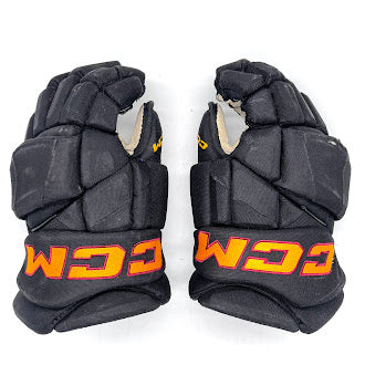 Gants de hockey CCM HGJSPP Pro Stock d'occasion (noir/or/marron) n° 4